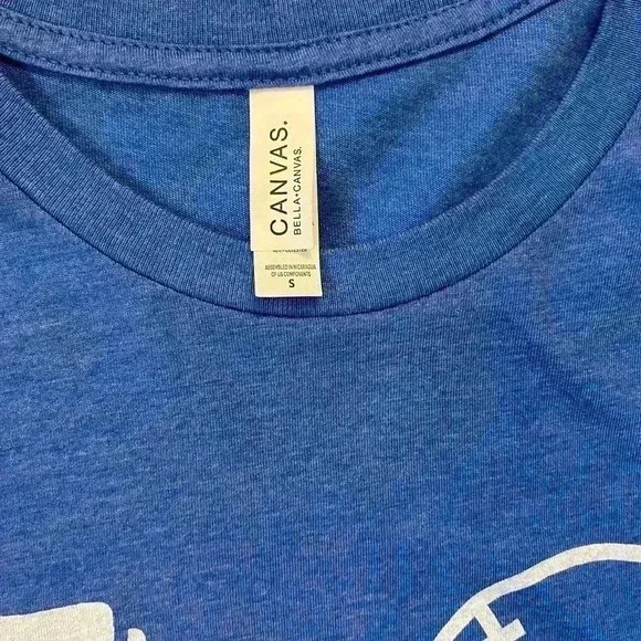 Bella Canvas Baseball mom shirt in blue size small - Picture 2 of 12